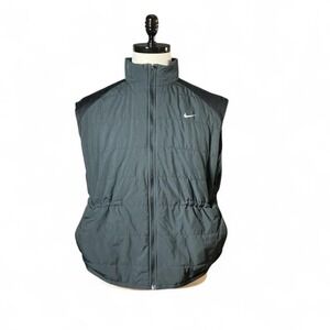Nike Therma-FIT Swift Women's Running Vest Puffer Black Athletic Full Zip XL